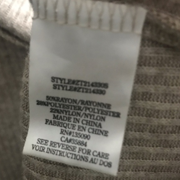 Z Supply Cowl Turtle Neck Sweater Ribbed Long Sleeve Medium Tan Beige - Picture 3 of 9